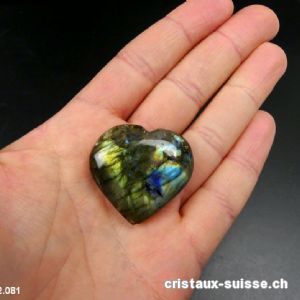 Coeur Labradorite 3,3 x 3,1 x 1 cm. Pièce unique. OFFRE SPECIALE