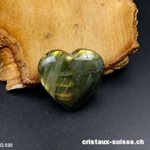 Coeur Labradorite 3,4 x 3,3 x 1,3 cm. Pièce unique