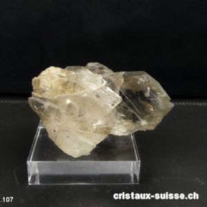 Quartz fumé biterminé du Valais. Pièce unique