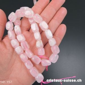 Rang Quartz Rose 10 - 12 mm / 37 cm, env. 31 cubes