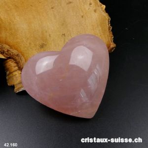 Coeur Quartz rose du Brésil. Pièce unique 96 grammes