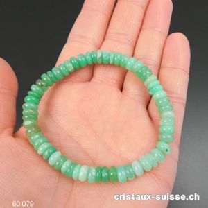 Bracelet Chrysoprase Boutons 6-7 mm / 18,5 cm. Pièce unique