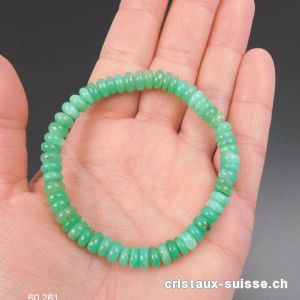 Bracelet Chrysoprase Boutons 6-7 mm / 18,5 cm. Pièce unique