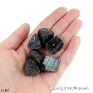 Tourmaline noire morceau brut env. 1,8 à 2,5 cm / 10 à 12 grammes