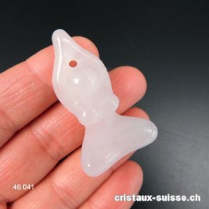 Déesse Quartz blanc- rosé 4 cm