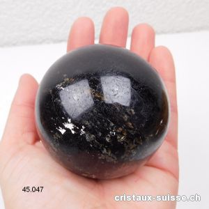 Boule Tourmaline noire - Schörl 6,4 cm. Pièce unique 423 grammes. Offre Spéciale