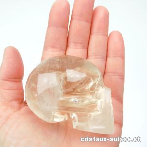 Crâne Citrine naturelle 6,5 cm. Pièce unique 189 grammes