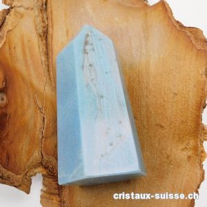 Quartz bleu avec Troïlite, Obélisque 8,8 cm. Pièce unique 184 grammes