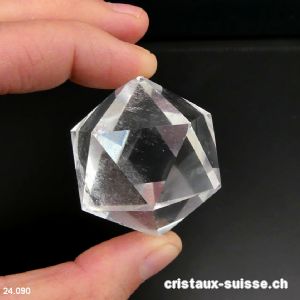 Icosaèdre Cristal de Roche 4,2 cm. Pièce unique