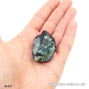 Tourmaline noire, bleue - indigolite et verte. Pièce unique