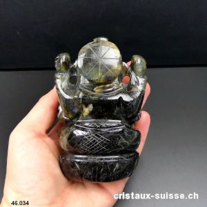 Labradorite Ganesh 10,1 cm. Pièce unique. Qualité A