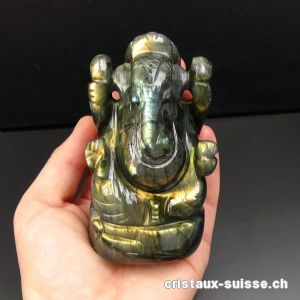 Ganesh Labradorite 9,6 cm. Pièce unique. Qual. A