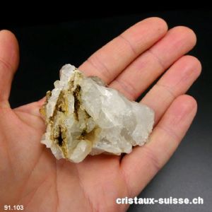 Quartz de Suisse avec roche. Pièce unique