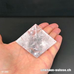 Pyramide Cristal de Roche, base 4,7 cm. Pièce unique