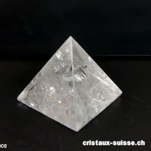 Pyramide Cristal de Roche, base 4,5 x haut. 4 cm. Pièce unique