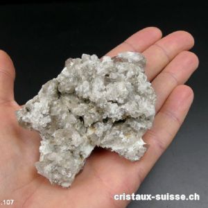 Quartz légèrement fumé du Mont-Blanc. Pièce unique