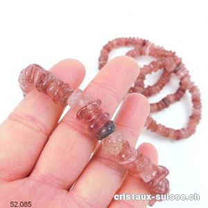 Bracelet Quartz Fraise 8 - 10 mm/18,5 - 19 cm. Taille M