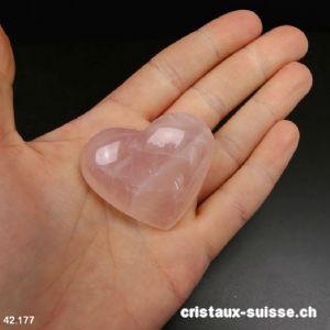 Coeur Quartz Rose du Brésil. Pièce unique 46 grammes