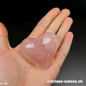 Coeur Quartz rose du Brésil. Pièce unique 96 grammes