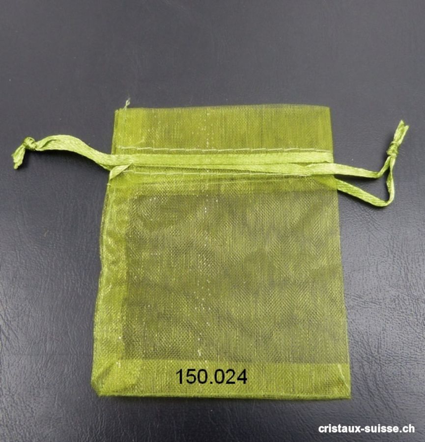 Sachet organza Vert Olive 8,5 x 6,5 cm
