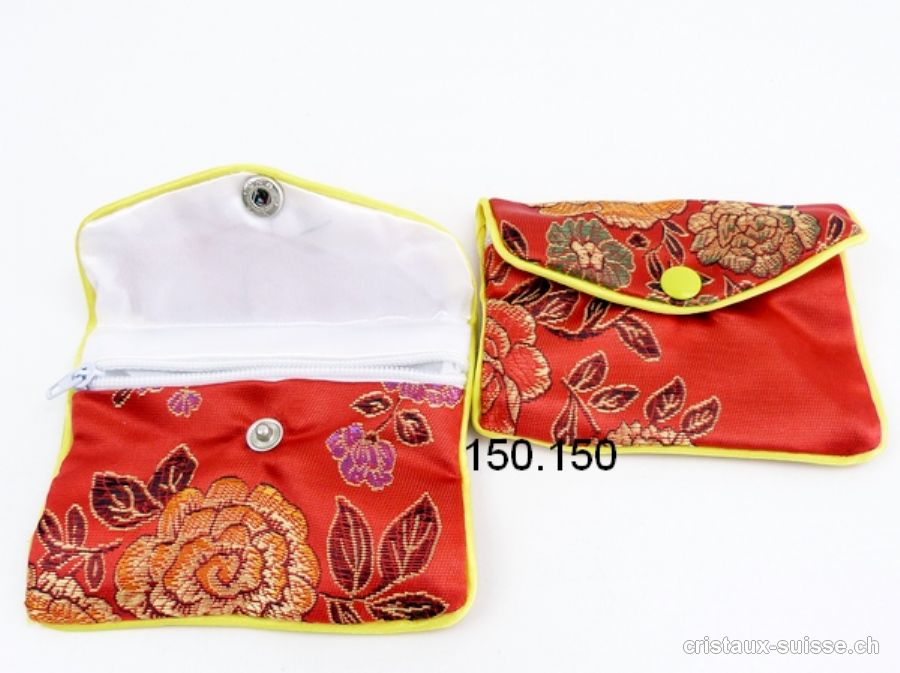 Pochette chinoise Rouge, env.  12 x 9,5 cm