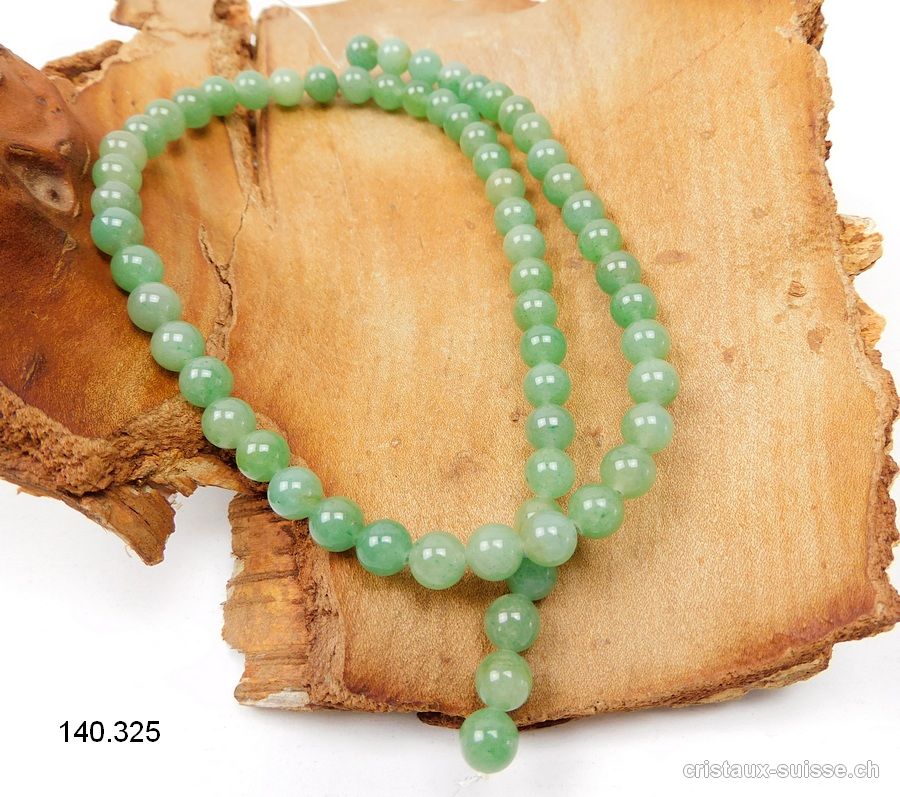 Rang Aventurine verte 6 - 6,5 mm / 38 cm, env. 62 boules. Offre Spéciale