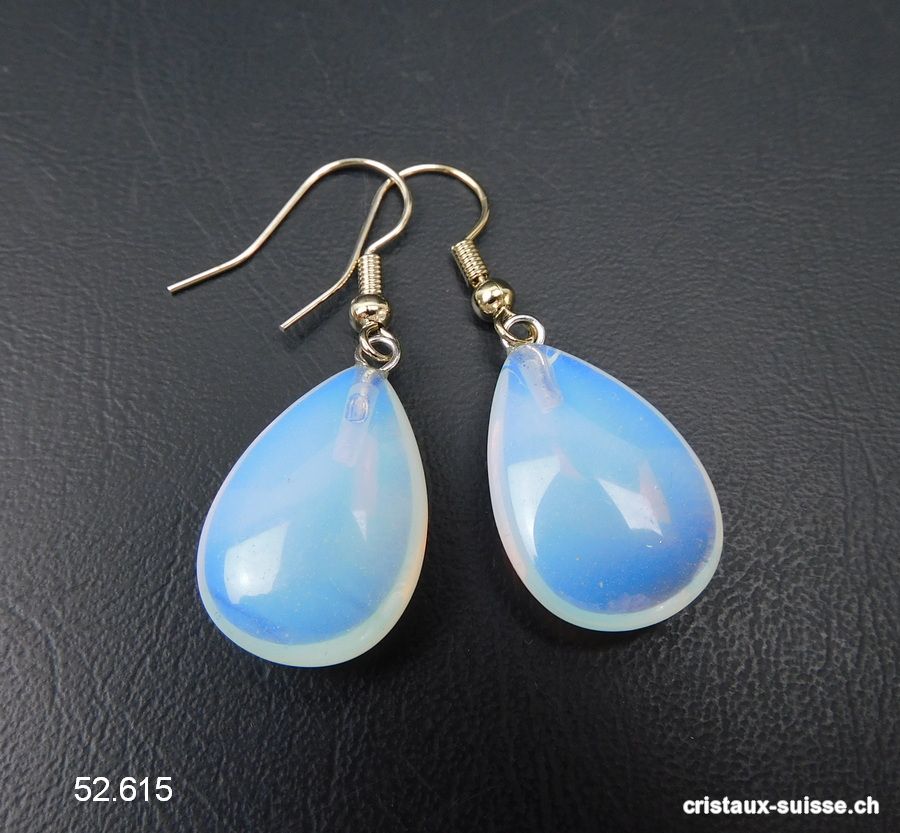 Boucles d'oreilles Goutte Opalite - Opaline 2 cm. Offre Spéciale