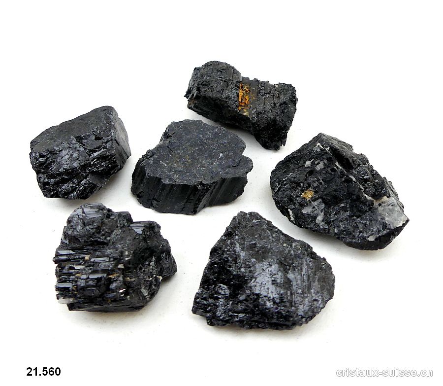 Tourmaline noire morceau brut env. 2,5 à 3,5 cm / 15 à 17 grammes