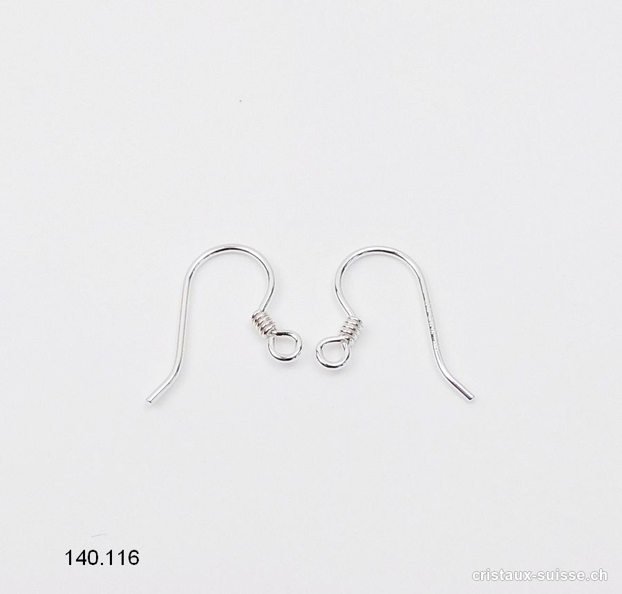 Crochets pour boucles d'oreilles 12 mm en argent 925. 1 paire. OFFRE SPECIALE