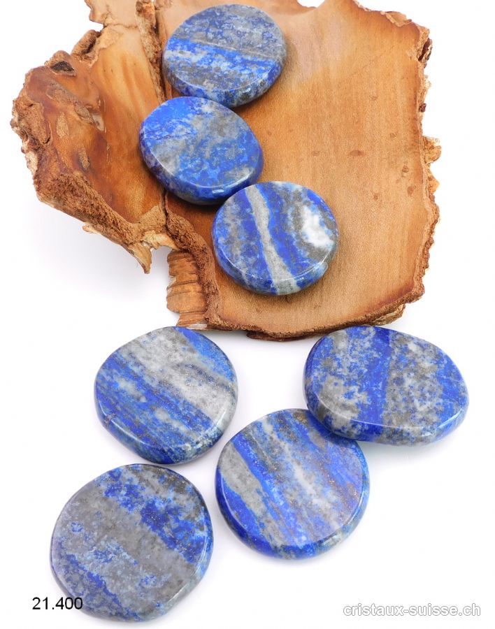 Lapis-Lazuli plat 4 à 4,5 cm / 32 - 40 grammes. Taille XXL
