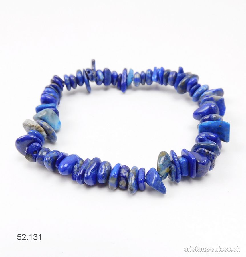 Bracelet Lapis-lazuli, élastique  19 cm