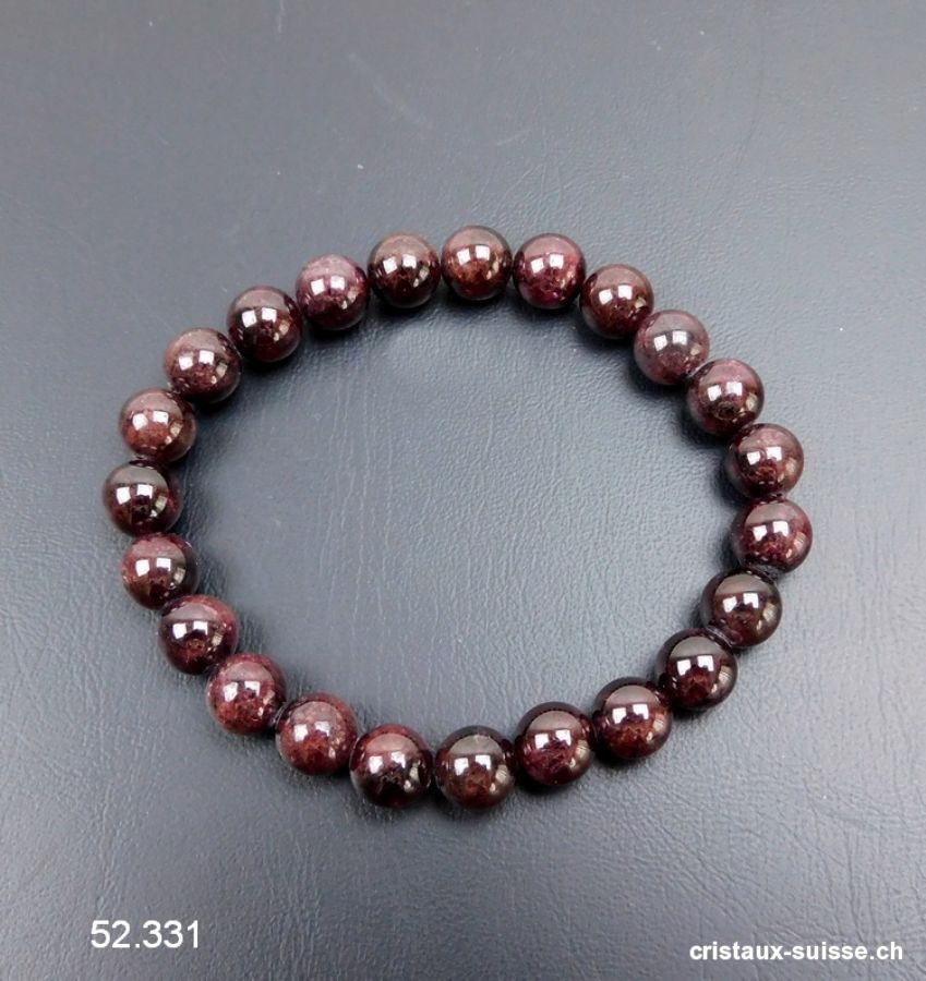 Bracelet Grenat Almandin 8 mm / 20 cm