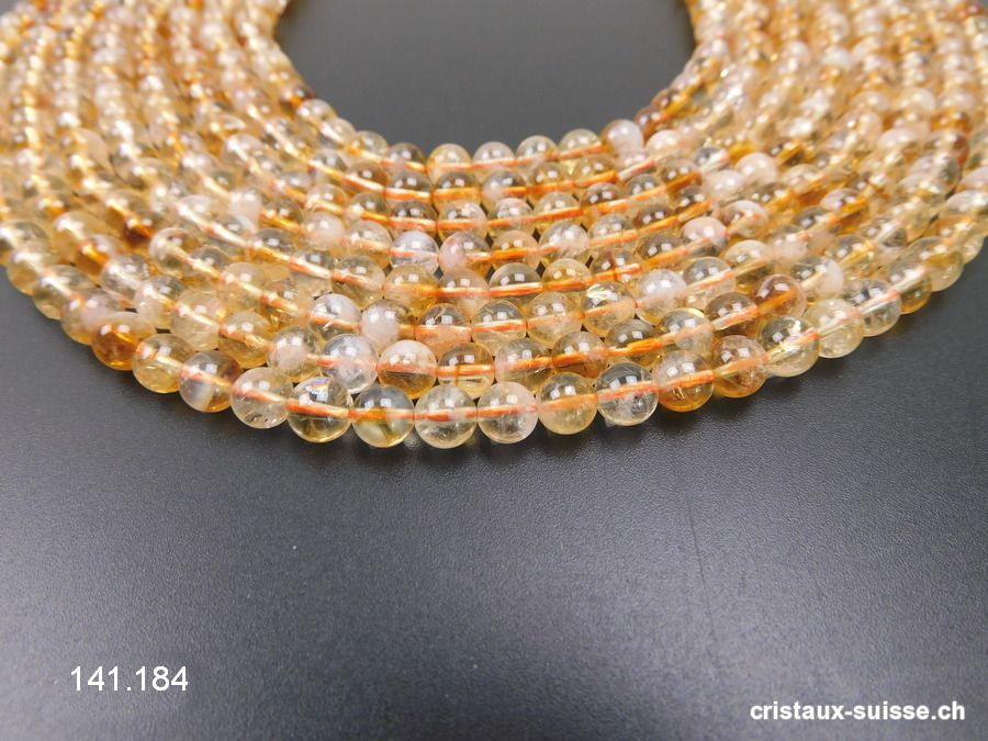 Rang Citrine 6 - 6,8 mm / 38,5 cm, env. 60 boules