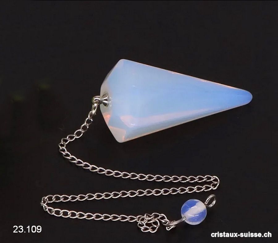 Pendule Opalite - Opaline facettée 3,5 cm