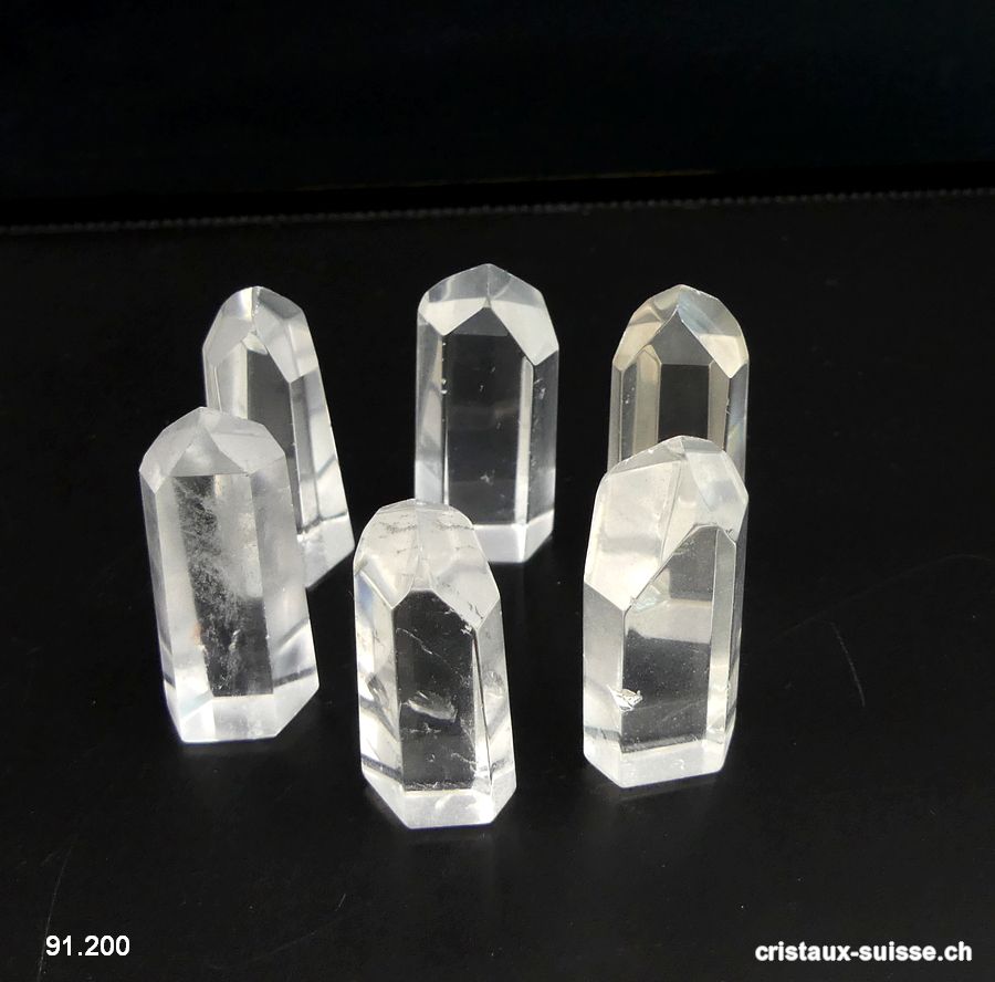 Cristal de roche Chavero du Brésil, petite pointe polie 3,4 - 3,6 cm