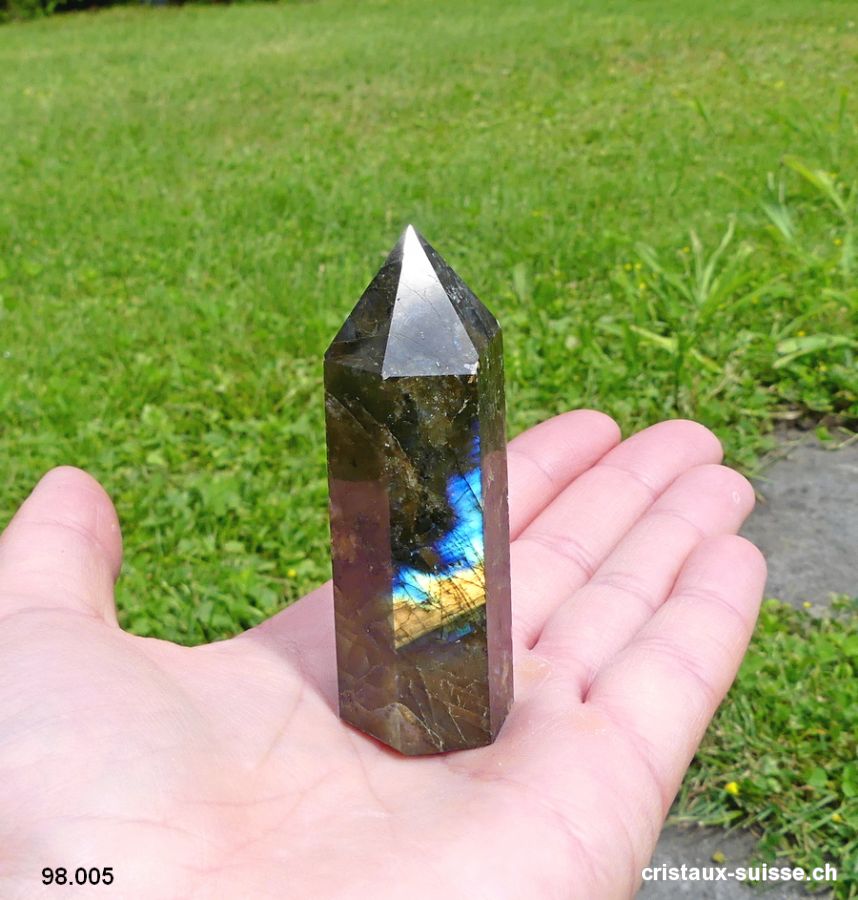 Labradorite pointe polie 6,8 cm. Pièce unique