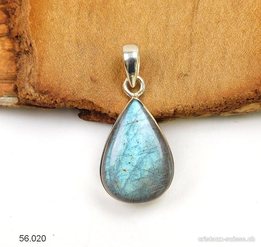 Pendentif Labradorite en argent 925. Pièce unique