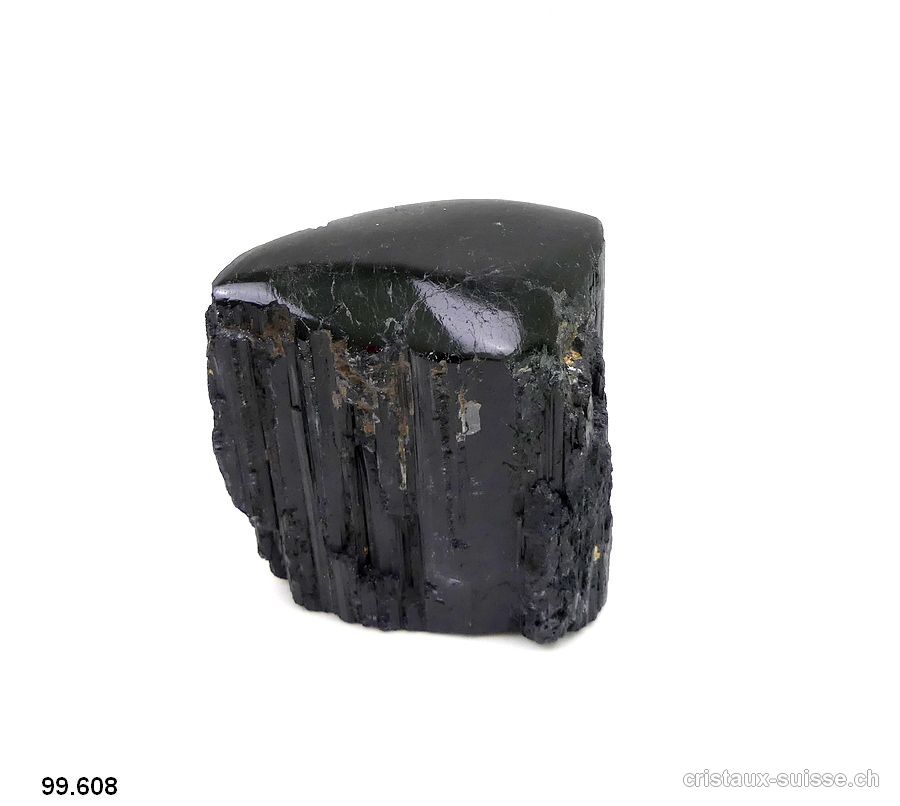 Tourmaline noire brute, dessus poli. Pièce unique 263 grammes