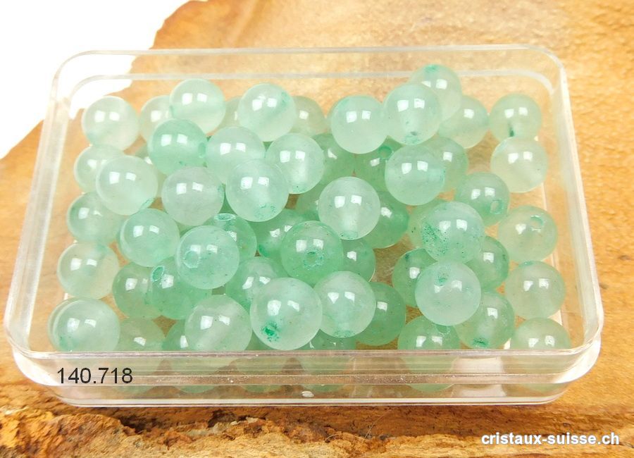 Aventurine verte, boule percée 6,5 mm. Offre Spéciale