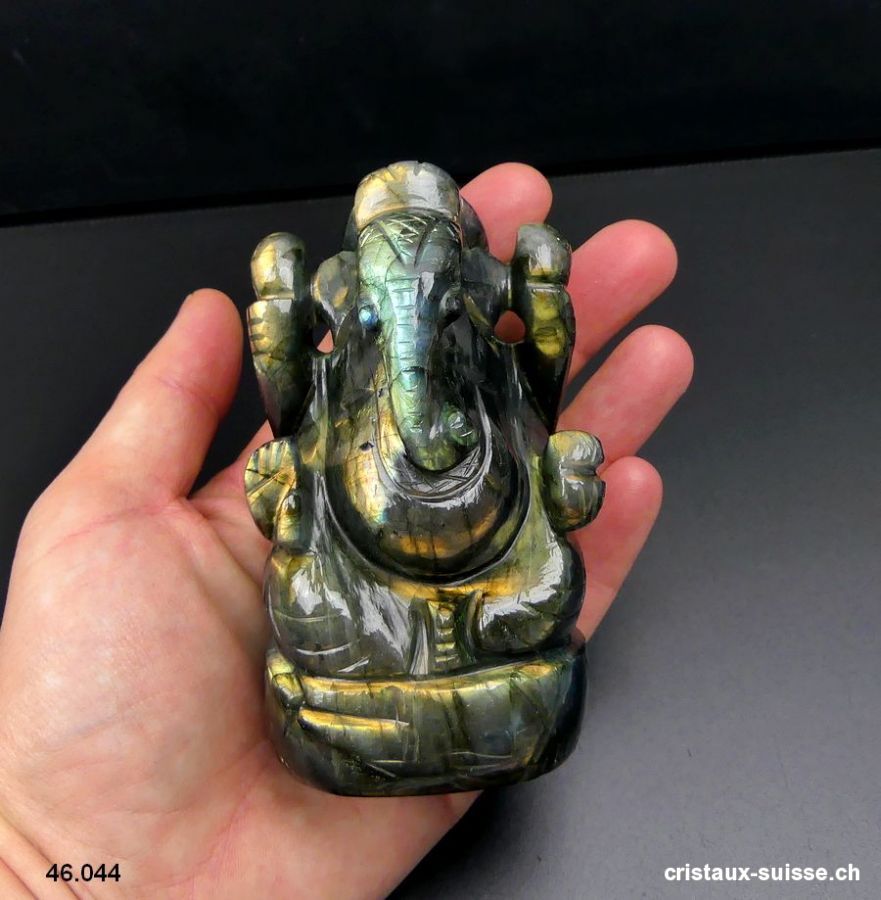 Labradorite Ganesh 9,6 cm. Pièce unique. Qual. A