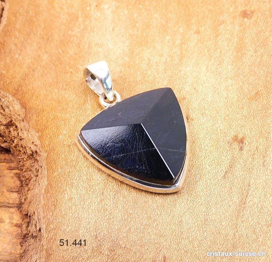 Pendentif Tourmaline noire du Brésil en argent 925. Pièce unique