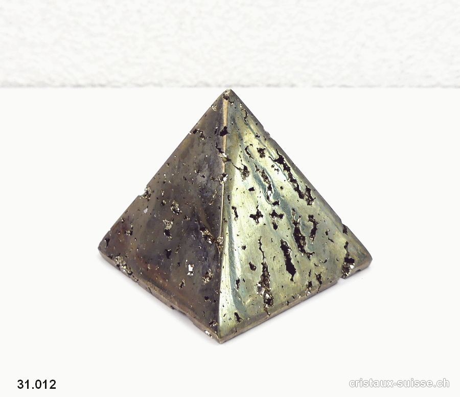 Pyramide Pyrite du Pérou, base 5,3 cm x H. 4,8 cm. Pièce unique 224 grammes