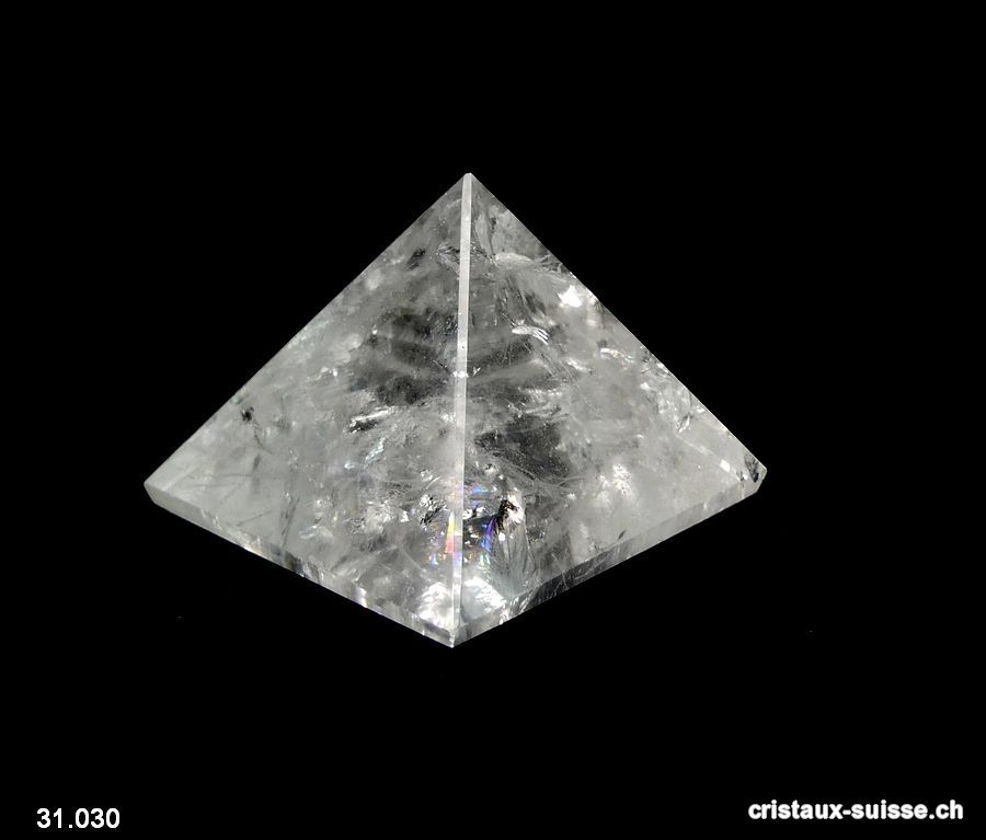 Pyramide Cristal de Roche, base 4,7 cm. Pièce unique