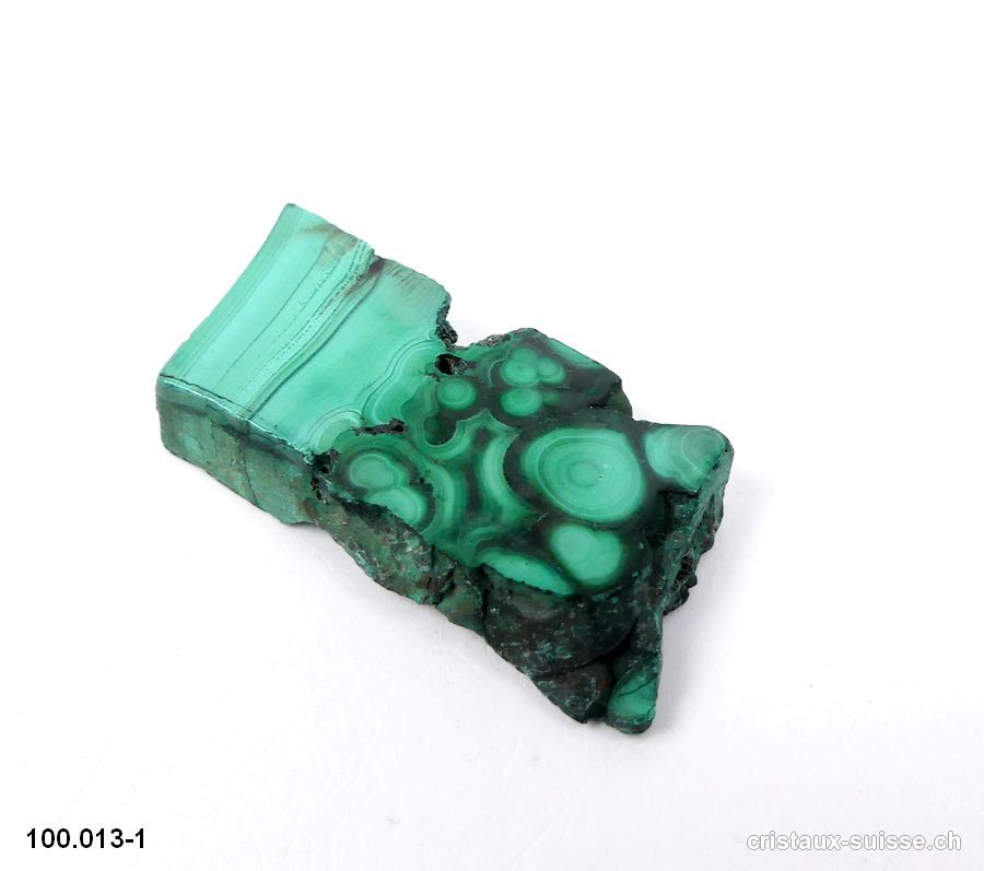 Malachite semi-polie du Congo. Pièce unique