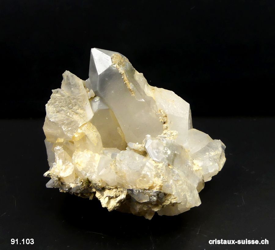 Quartz Suisse à inclusions de Schiste. Pièce unique