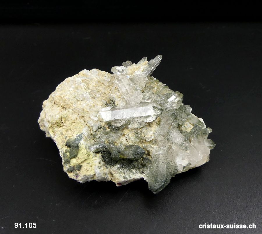 Quartz de Suisse avec chlorite. Pièce unique