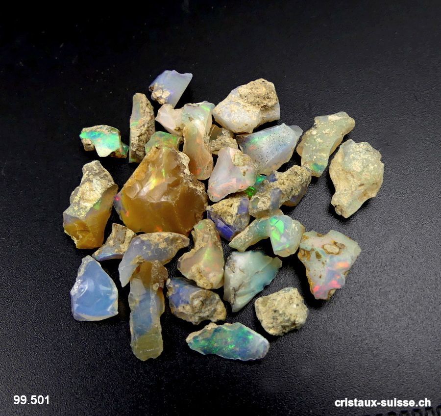 Lot d'Opales brute d'Ethiopie de 53 carats