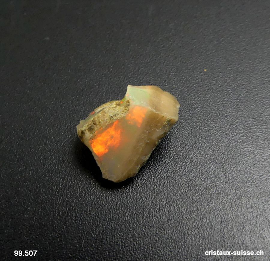 Opale brute d'Ethiopie. Pièce unique de 3,2 carats