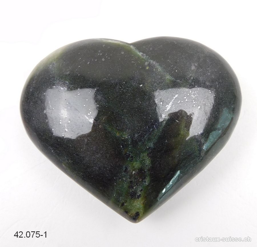 Coeur Néphrite Jade d'Afghanistan 8 x 6,5 x 2,6 cm. Pièce unique