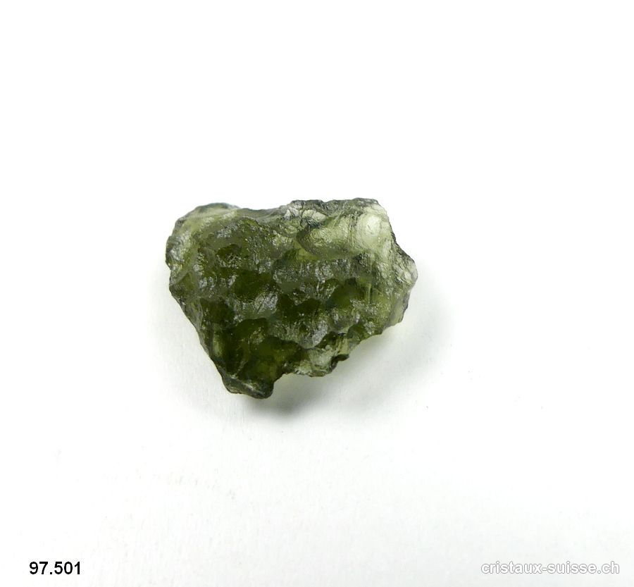 Moldavite 1,3 x 1,2 x 0,6 cm. Pièce unique 4 carats